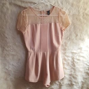 Pink Lace Romper